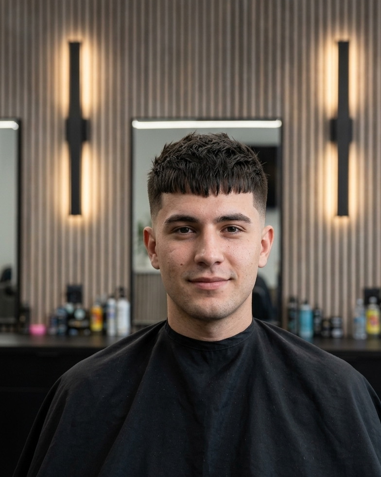A beard line up with trimmers